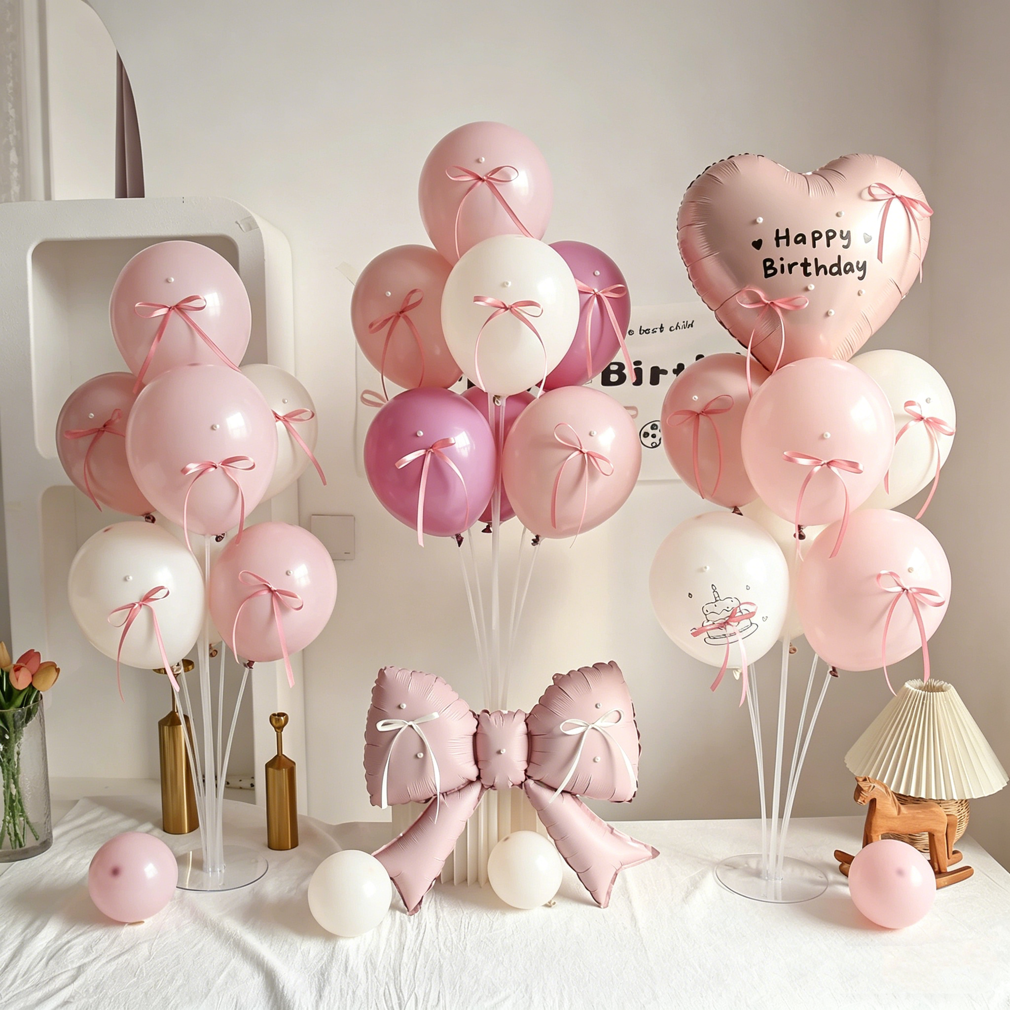 Flowerva French Romantic Birthday Balloon Table Decoration Party Ornament