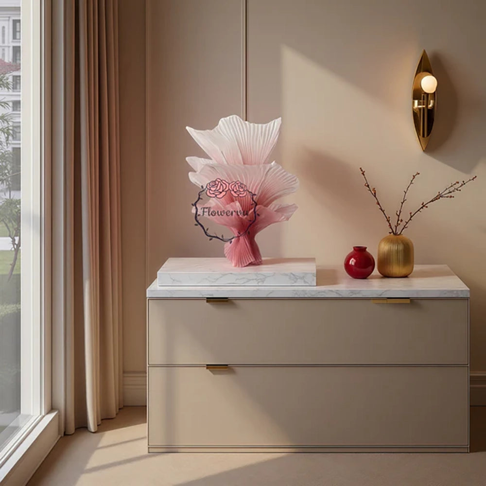 Flowerva Aura Pleat Sculpture Collection Table Flower