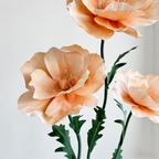 Flowerva Luminous Poppy Orange Premium Flower