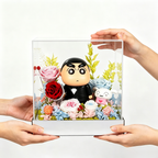 Flowerva Crayon Character Preserved Flower Box Premium Decor