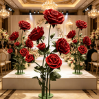 Flowerva Ruby Veil Stand Premium Decor
