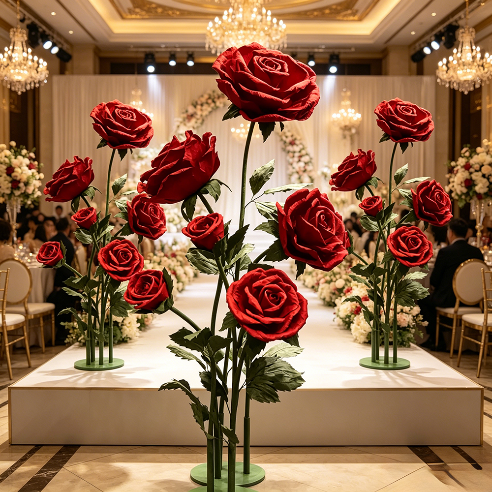 Flowerva Ruby Veil Stand Premium Decor
