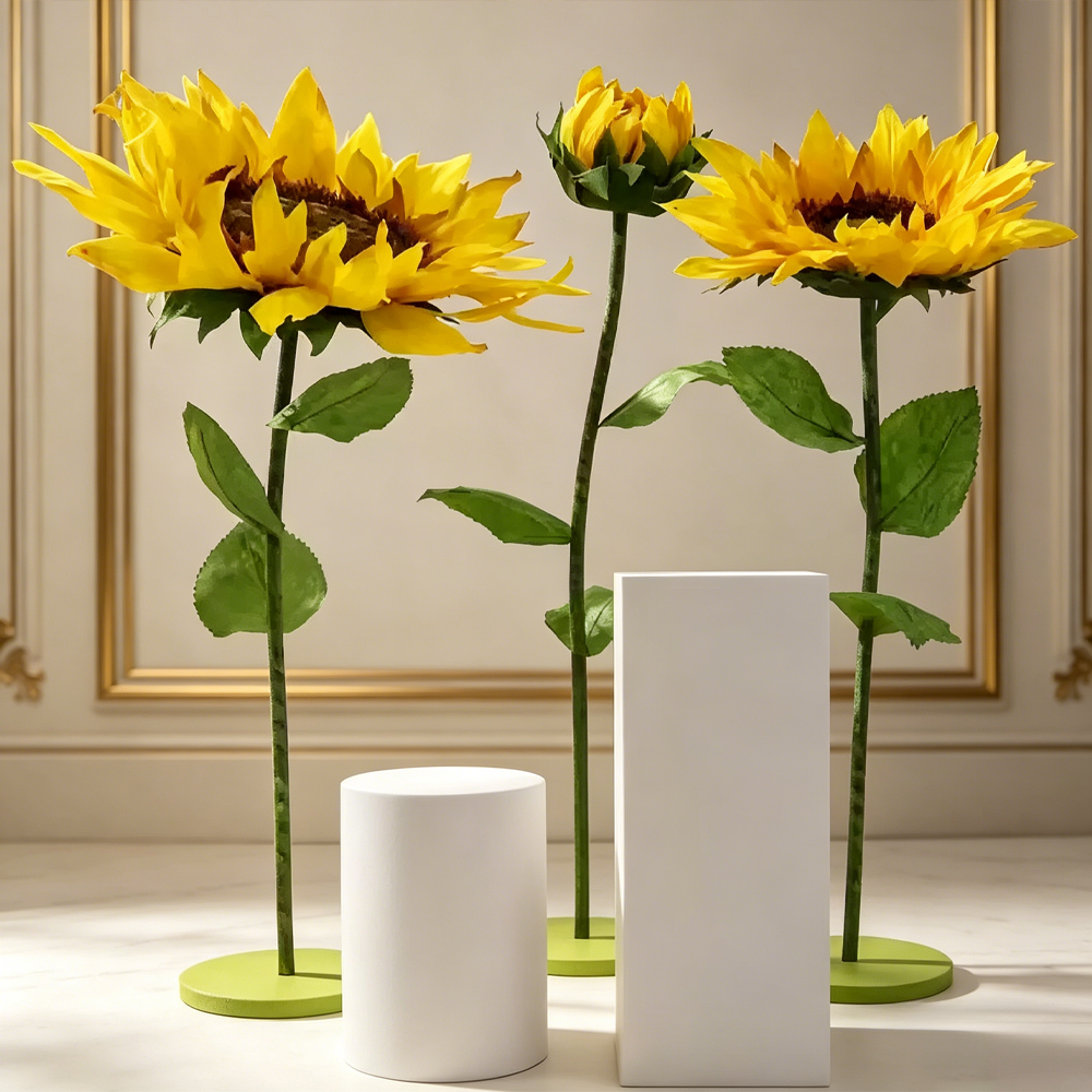 Flowerva Solar Purity Sculptural Premium Decor