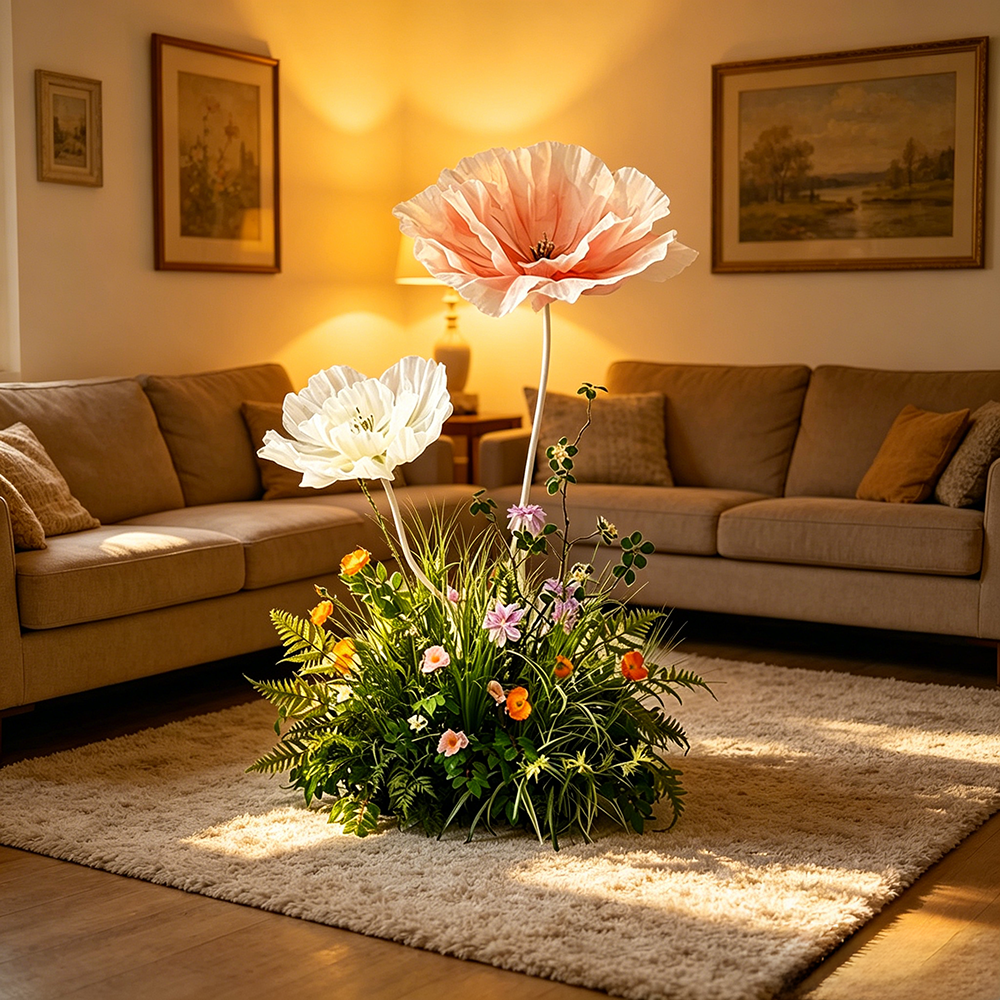 Flowerva Soft Petal Cornerscape Premium Decor
