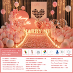 Flowerva Indoor Marriage Proposal Scene Decoration Balloon Set