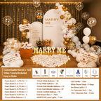 Flowerva Indoor Marriage Proposal Scene Decoration Balloon Set