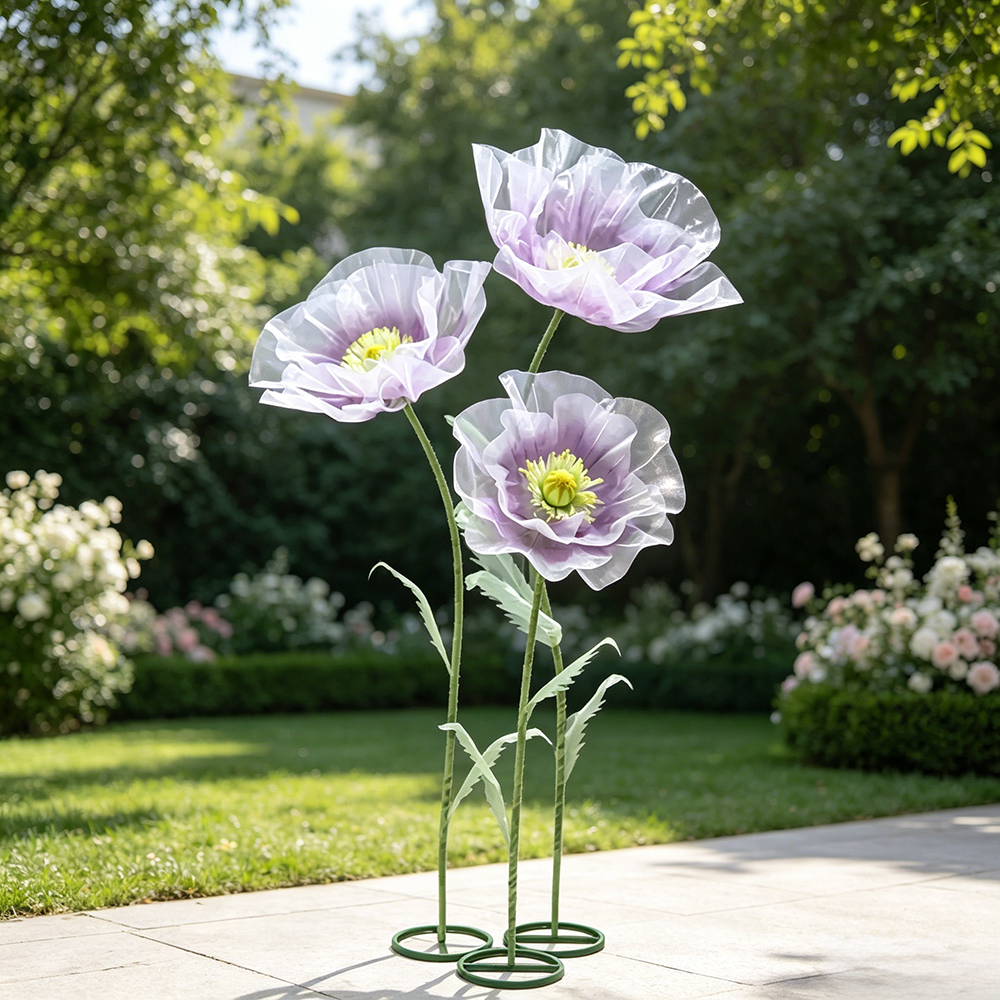 Flowerva Sheer Petal Sculpture Premium Decor