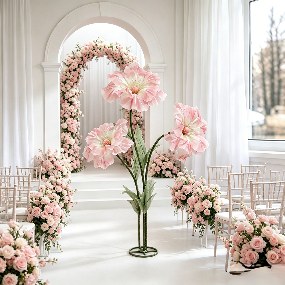 Flowerva Sheer Standing Petal Sculpture Premium Decor