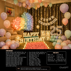 Flowerva Birthday Party Balloon Decoration Scene Set