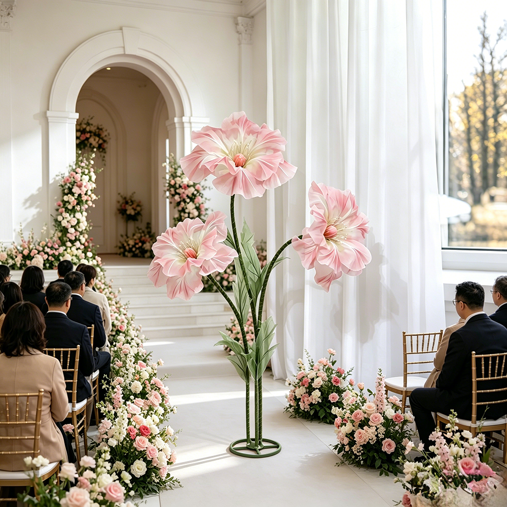 Flowerva Sheer Standing Petal Sculpture Premium Decor
