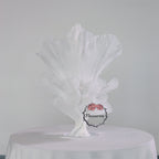 Flowerva White Aura Pleat Table Flower