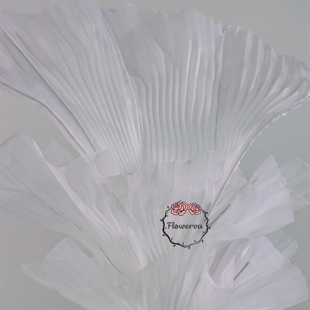 Flowerva White Aura Pleat Table Flower