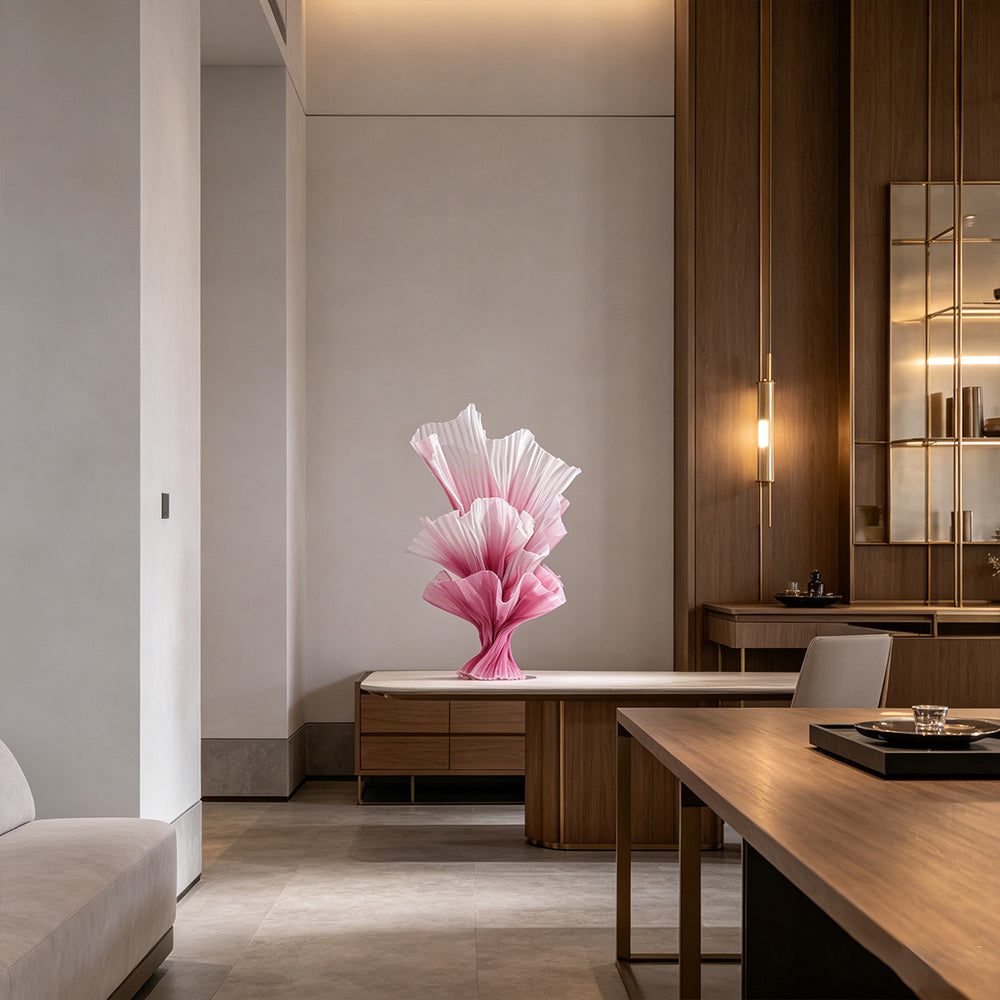 Flowerva Aura Pleat Sculpture Collection Table Flower