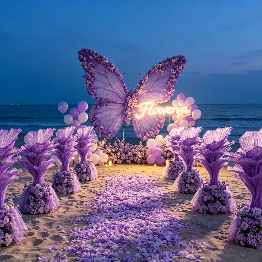Flowerva Amethyst Wedding and Home Art Decoration