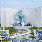 Flowerva Couture Crinkle Lake Blue Art Installation