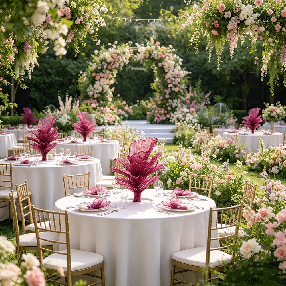 Flowerva Airy Wine Red Veil Eternal Table Flower