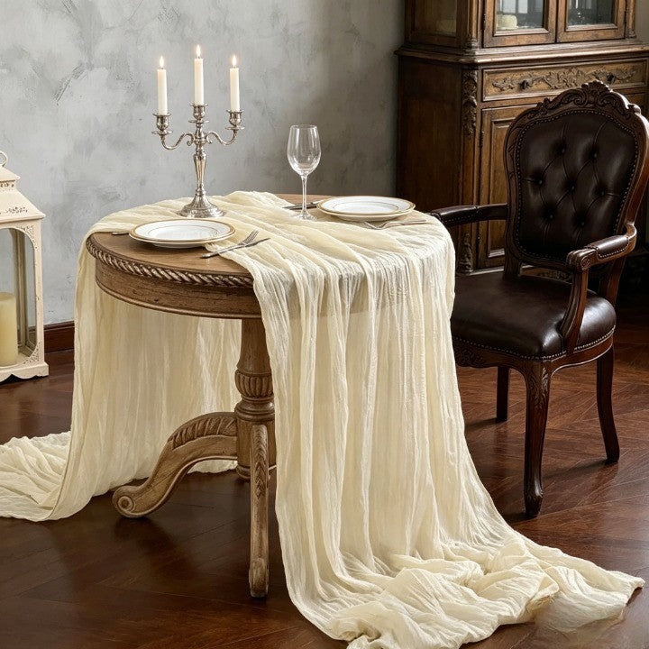 Flowerva  Lace Table Runner — Ideal for Dessert Tables, Weddings, Birthdays, Restaurants, and Draped Table Settings