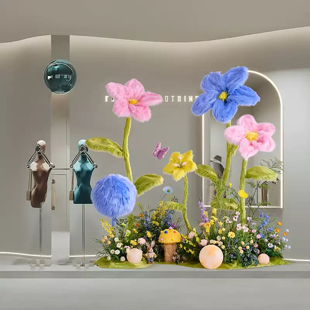 Flowerva Fuzzy Whimsy Aisle Flower Wedding Decoration
