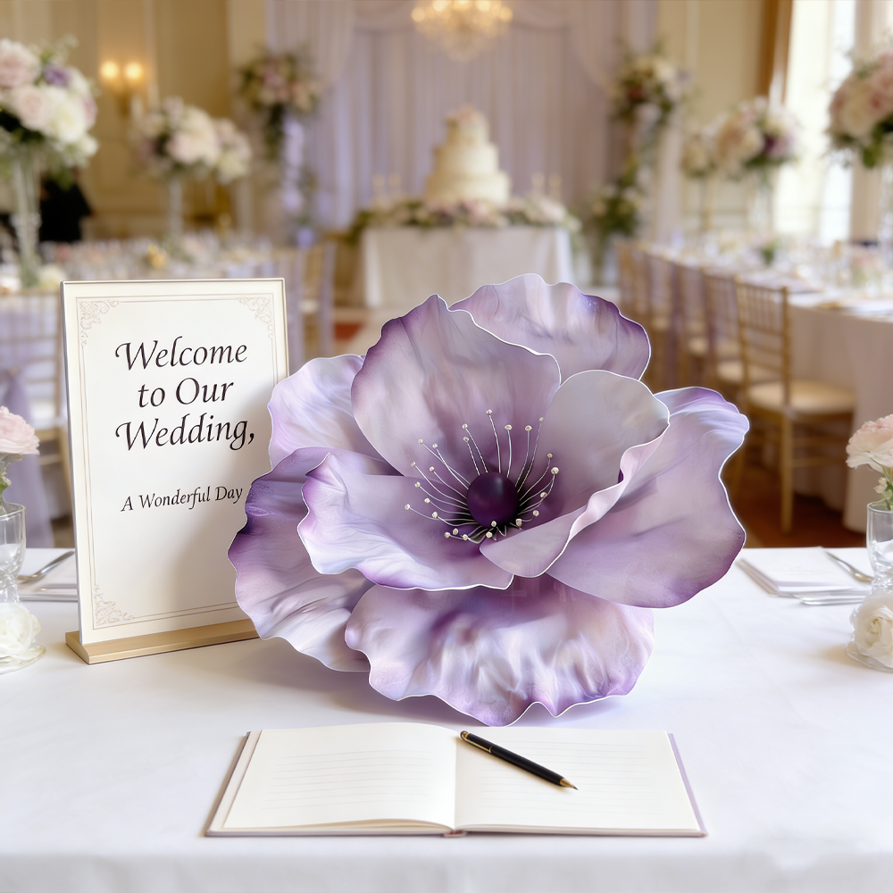 Flowerva Luminous Poppy Purple Premium Flower