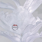 Flowerva White Serenity Floral Heart Sheer Texture Table Flower