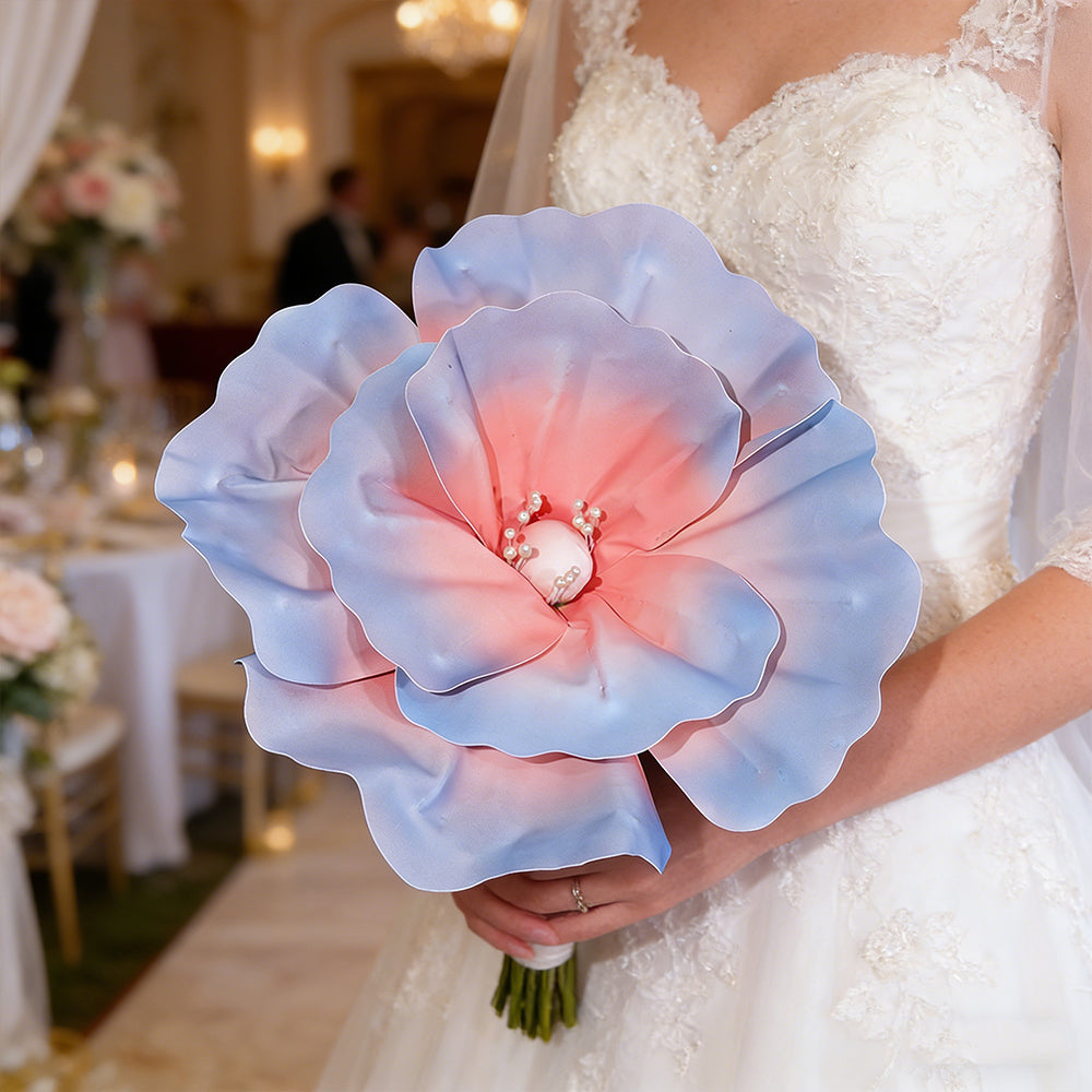 Flowerva Dreamy Pink-Blue Gradient Pearl Premium Flower