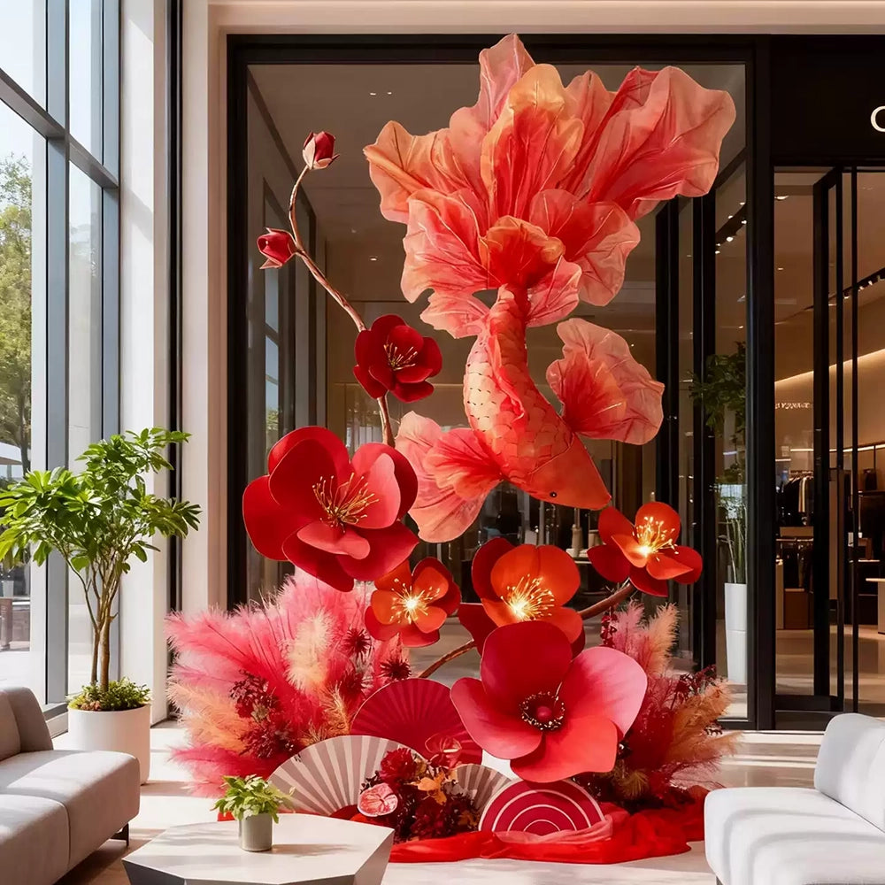 Flowerva Warm Tone Koi Spatial Set Premium Decor
