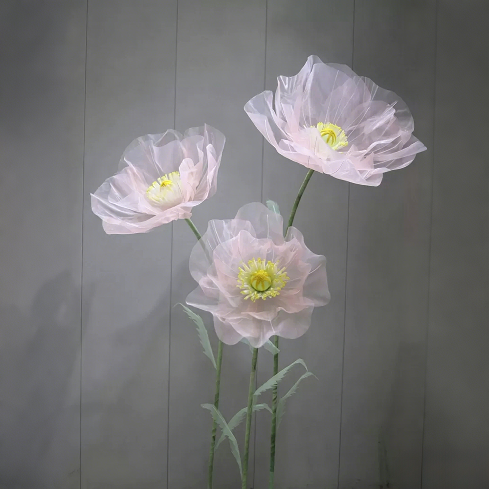 Flowerva Sheer Petal Sculpture Premium Decor