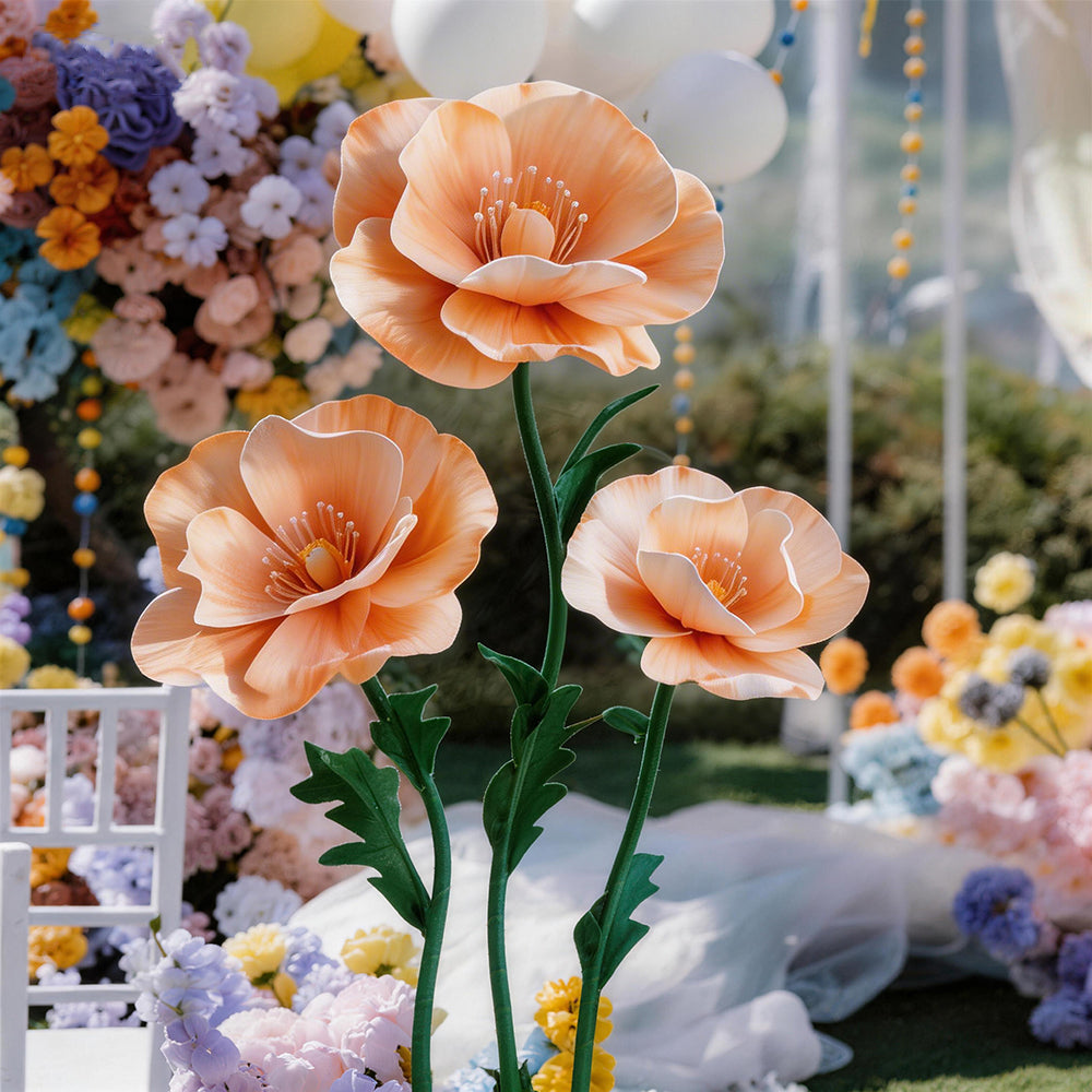Flowerva Luminous Sheer Poppy Premium Flower