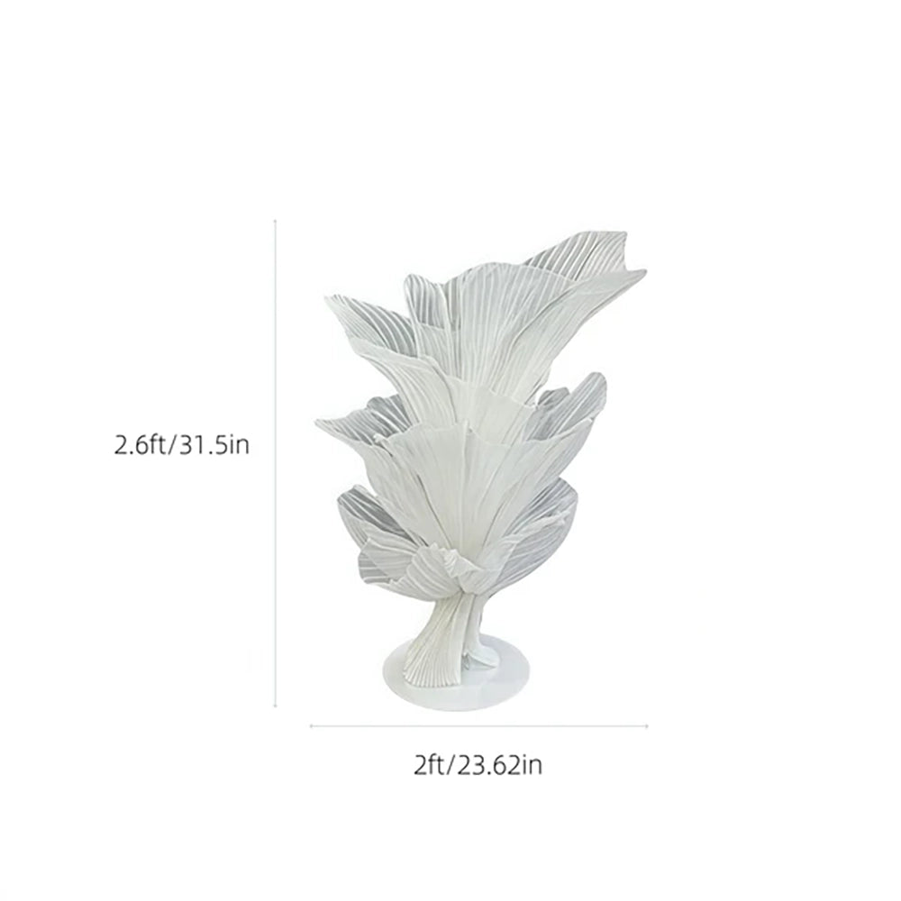 Flowerva White Aura Pleat Table Flower