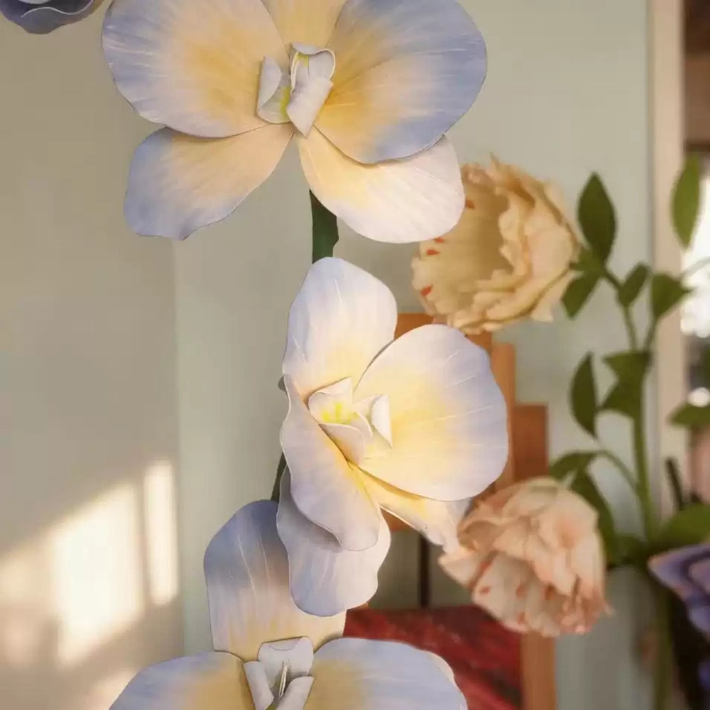 Flowerva Blue Orchid Chromatic Gradient Premium Decor