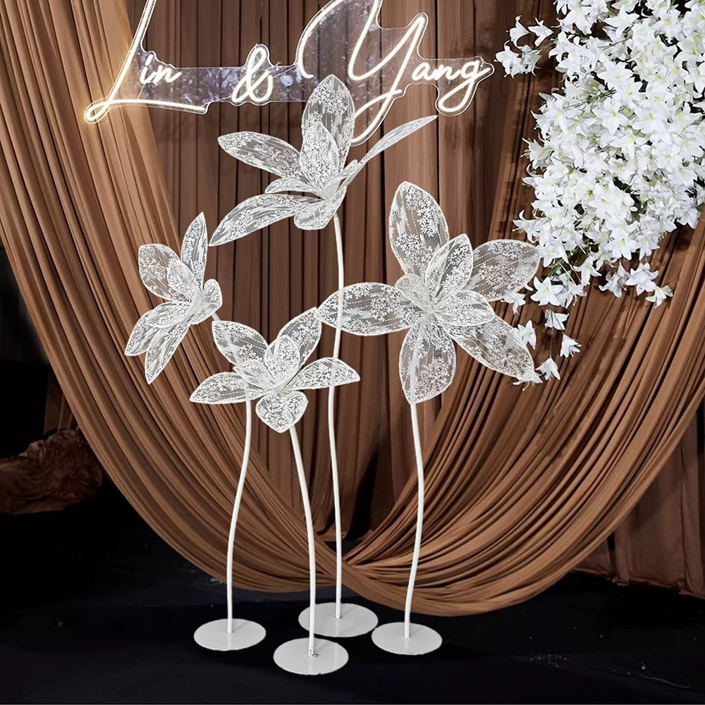 Flowerva Transparent Bloom Monolith Premium Decor