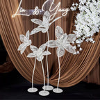 Flowerva Transparent Bloom Monolith Premium Decor