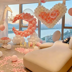 Flowerva Romantic Pink Balloon Set for Proposal & Confession Decoration