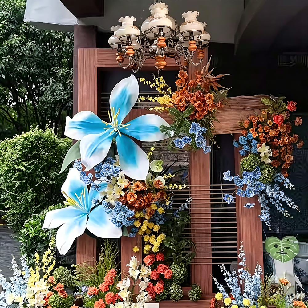 Flowerva Azure Whisper Premium Decor