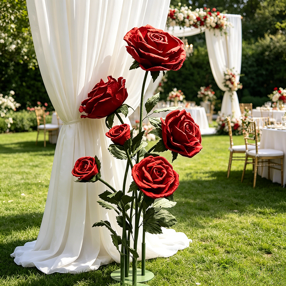 Flowerva Ruby Veil Stand Premium Decor