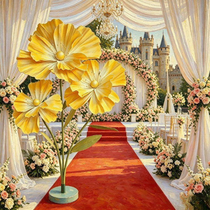 Flowerva  Giant Poppy Flower Stand - Wedding & Event Decor