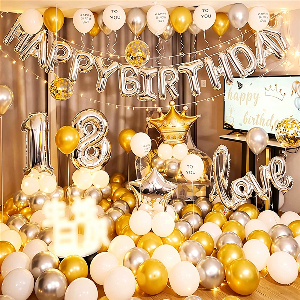Flowerva Birthday party scene decoration balloon set