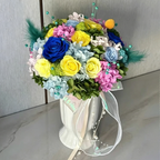 Premium Monet Garden Preserved Rose Vase