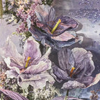 Flowerva Purple Crinkle Contour Premium Decor