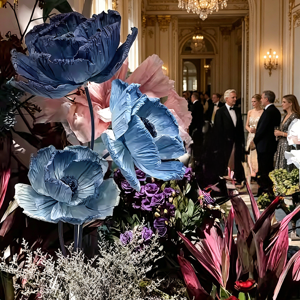 Flowerva Artisan Blue Poppy Wedding Decoration