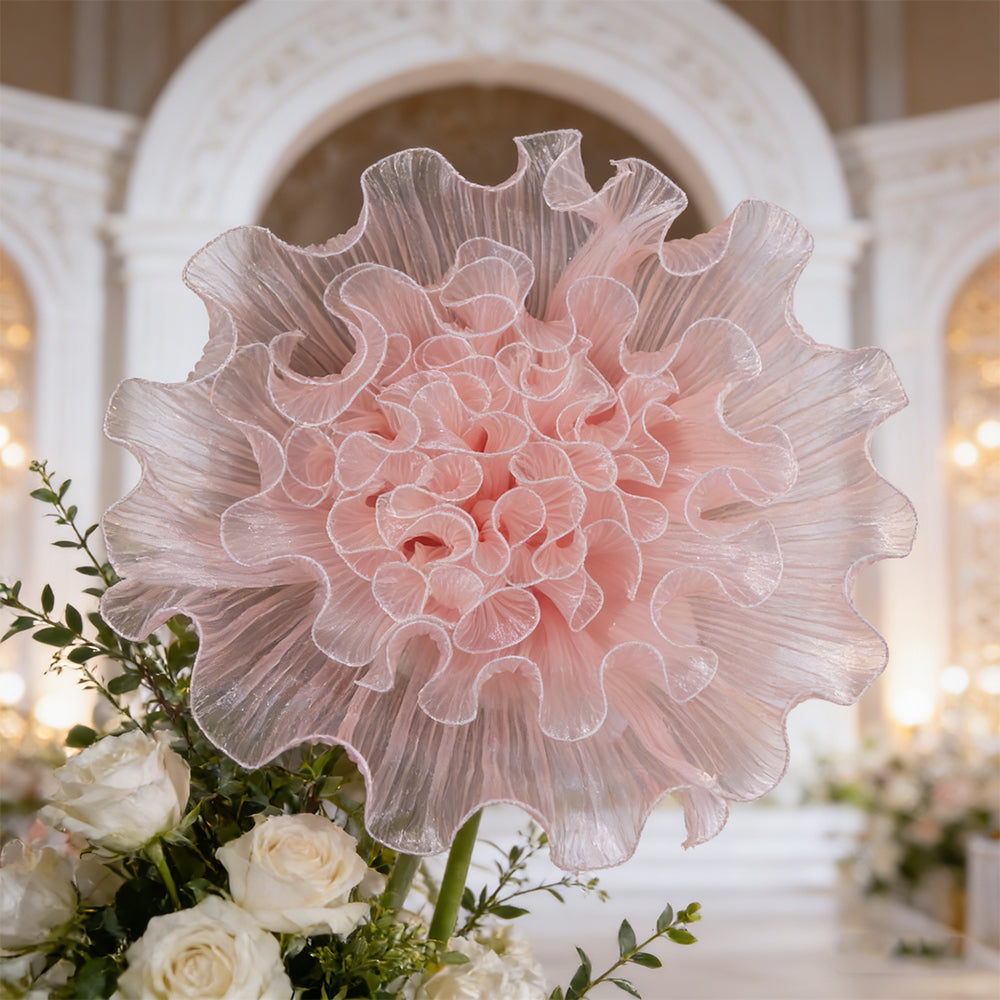 Flowerva Sheer Ruffled Tulle Premium Flower