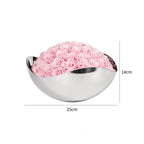 Flowerva Sculptural Metal Bowl Arrangement Premium Decor