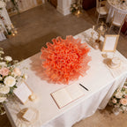 Flowerva Flor Premium Volante Naranja Luminoso Degradado