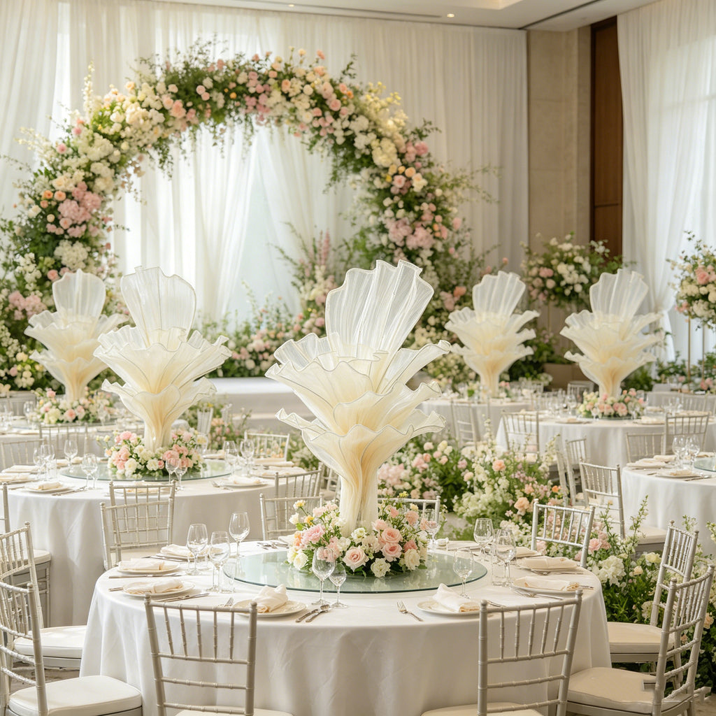 Flowerva Airy Champagne Veil Eternal Table Flower