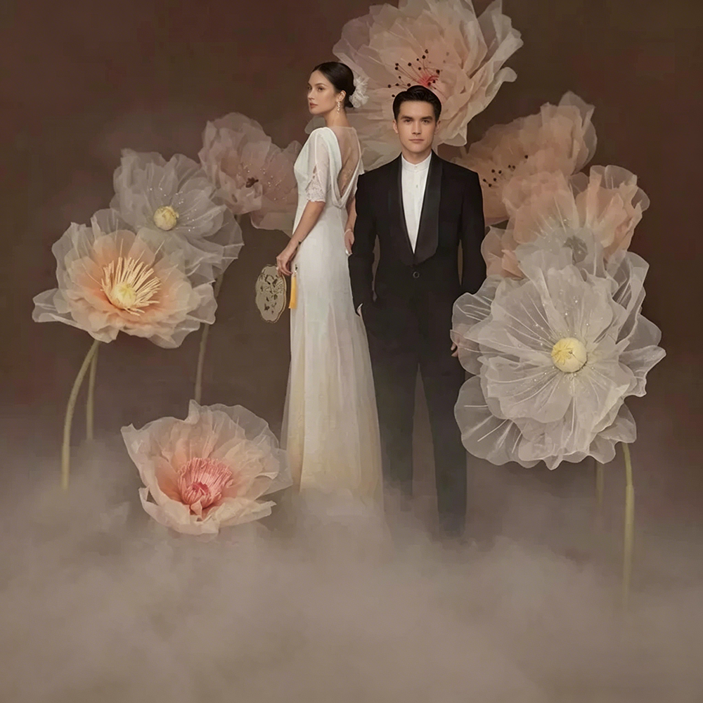 Flowerva Veil Poppy Ensemble Premium Decor