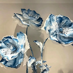 Flowerva Poppy Ink Wash Veil Premium Decor