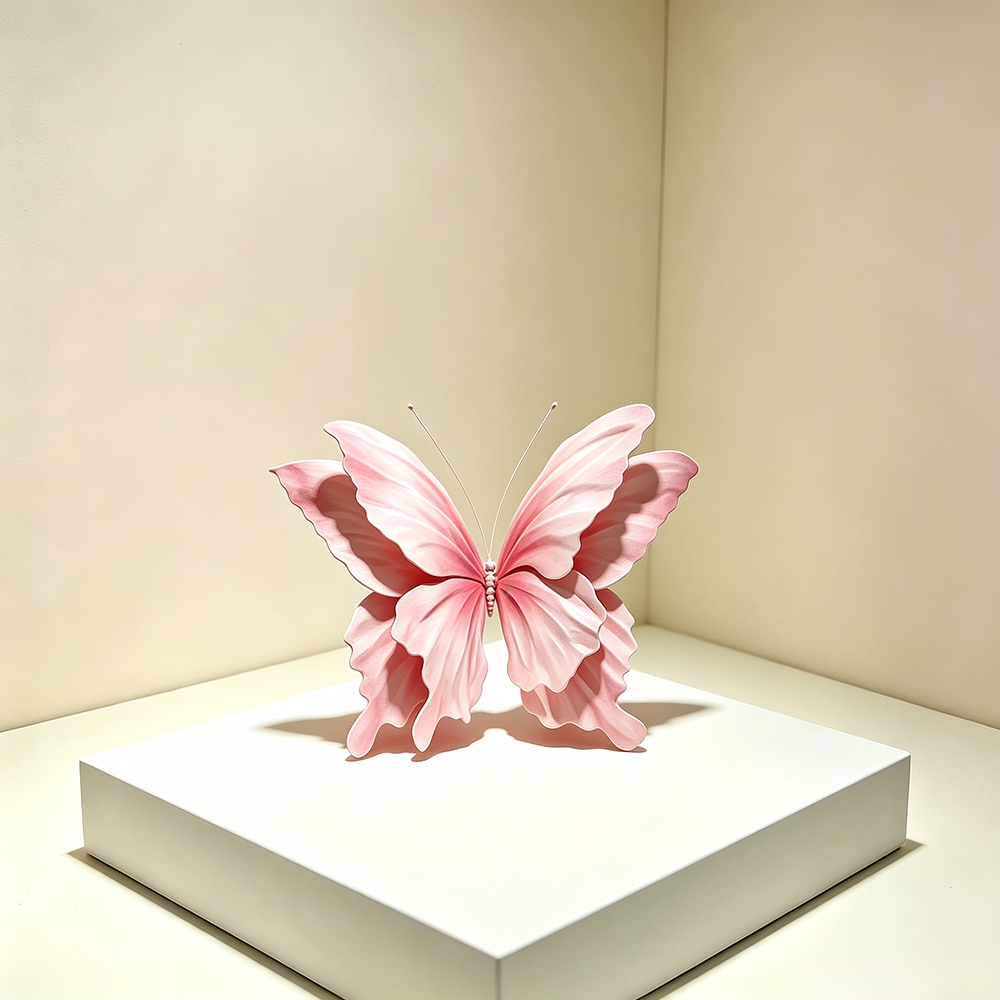 Acento artístico de mariposa etérea Flowerva