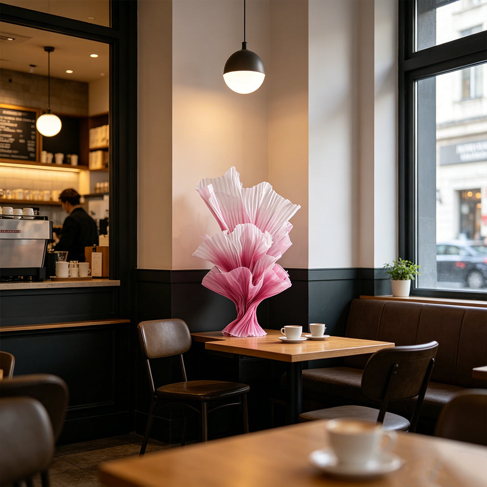 Flowerva Aura Pleat Sculpture Collection Table Flower
