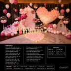 Flowerva Birthday Party Balloon Decoration Scene Set
