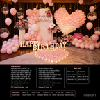 Flowerva Birthday Party Balloon Decoration Scene Set